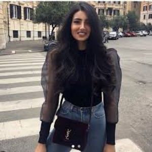 Zara Black Puff Sleeve Top